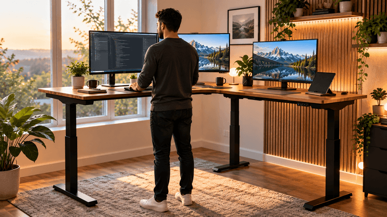 L Shaped Standing Desk
