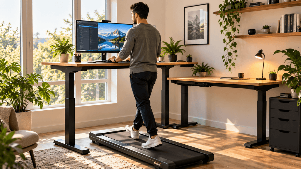 Standing Desk and Treadmill